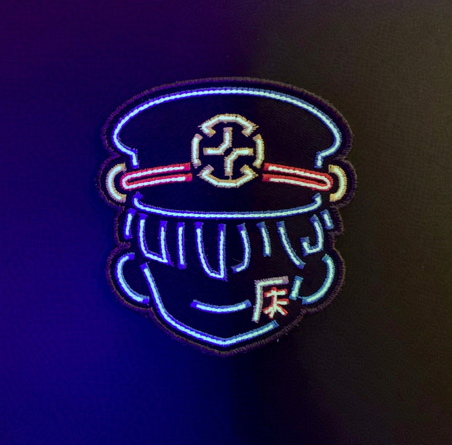 Neon Ghost Anime Iron on Patch
